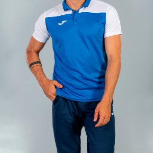 JOMA POLO SHIRT COMBI ROYAL-WHITE S/S