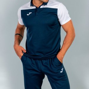 JOMA POLO SHIRT COMBI NAVY-WHITE S/S