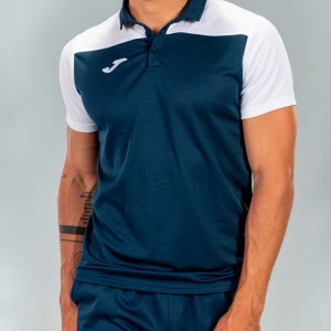 JOMA POLO SHIRT COMBI NAVY-WHITE S/S