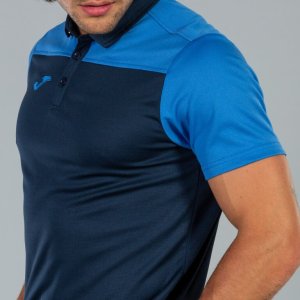JOMA POLO SHIRT COMBI NAVY-ROYAL S/S