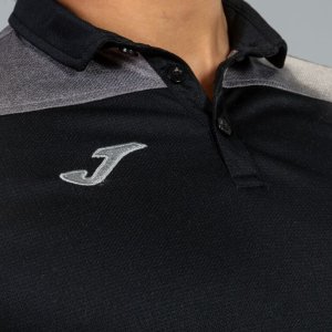 JOMA POLO SHIRT COMBI BLACK-GREY S/S