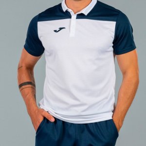 JOMA POLO SHIRT COMBI WHITE-NAVY S/S