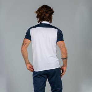 JOMA POLO SHIRT COMBI WHITE-NAVY S/S