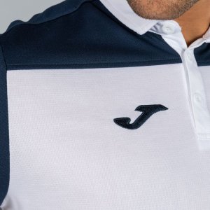 JOMA POLO SHIRT COMBI WHITE-NAVY S/S