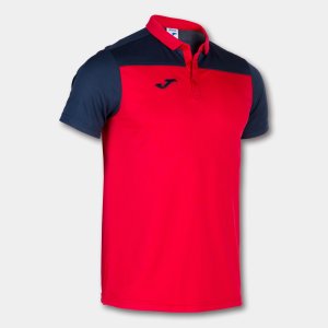 JOMA POLO SHIRT COMBI RED-NAVY S/S