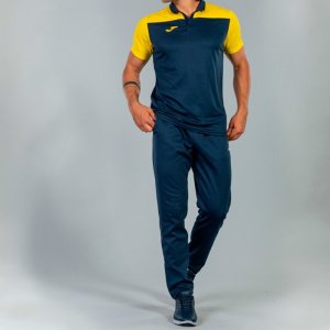 JOMA POLO SHIRT COMBI NAVY-YELLOW S/S