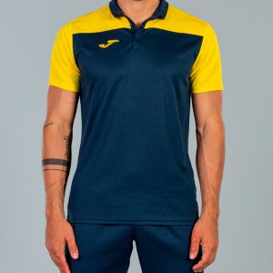 JOMA POLO SHIRT COMBI NAVY-YELLOW S/S