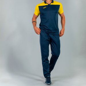 JOMA POLO SHIRT COMBI NAVY-YELLOW S/S