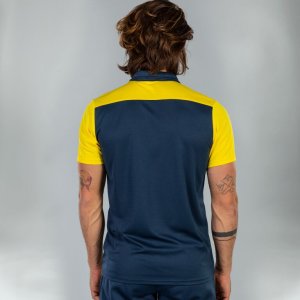 JOMA POLO SHIRT COMBI NAVY-YELLOW S/S