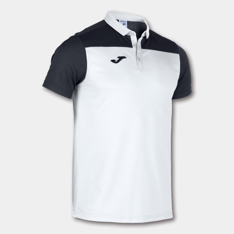 JOMA POLO SHIRT COMBI WHITE-BLACK S/S