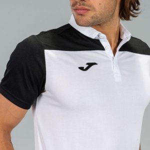 JOMA POLO SHIRT COMBI WHITE-BLACK S/S