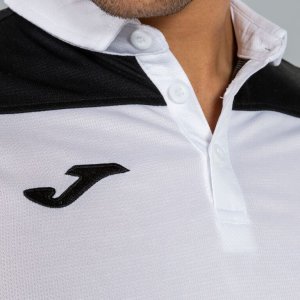 JOMA POLO SHIRT COMBI WHITE-BLACK S/S