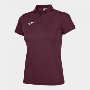 JOMA HOBBY WOMEN POLO SHIRT BURGUNDY S/S
