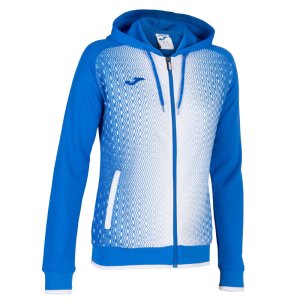 JOMA SUPERNOVA HOODED JACKET ROYAL-WHITE WOMAN