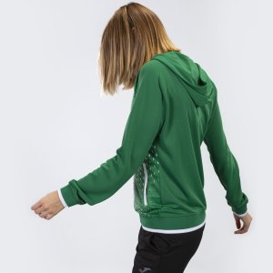 JOMA SUPERNOVA HOODED JACKET GREEN-WHITE WOMAN