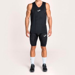 JOMA T-SHIRT PROTEC BASKET BLACK SLEEVELESS