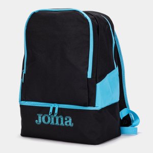 JOMA BACKPACK ESTADIO III BLACK-FLUOR TURQUOISE