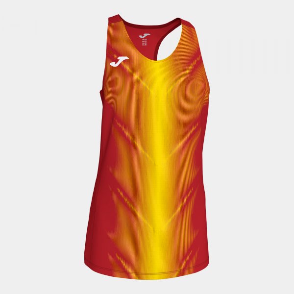 JOMA OLIMPIA T-SHIRT RED-YELLOW SLEEVELESS WOMAN