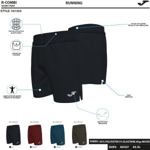 JOMA SHORT TRAIL MICRO BLACK