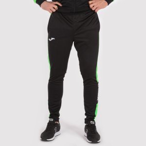 JOMA LONG PANT CHAMPIONSHIP IV BLACK-GREEN FLUOR