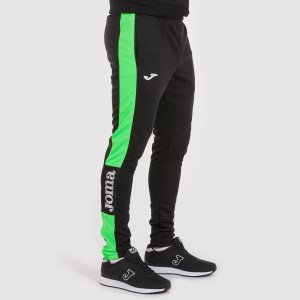 JOMA LONG PANT CHAMPIONSHIP IV BLACK-GREEN FLUOR
