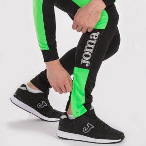 JOMA LONG PANT CHAMPIONSHIP IV BLACK-GREEN FLUOR