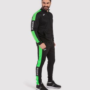 JOMA LONG PANT CHAMPIONSHIP IV BLACK-GREEN FLUOR