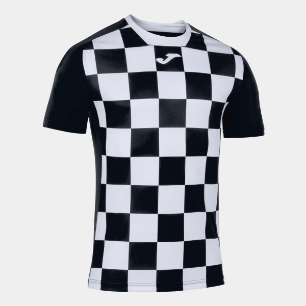 JOMA FLAG II T-SHIRT BLACK-WHITE S/S