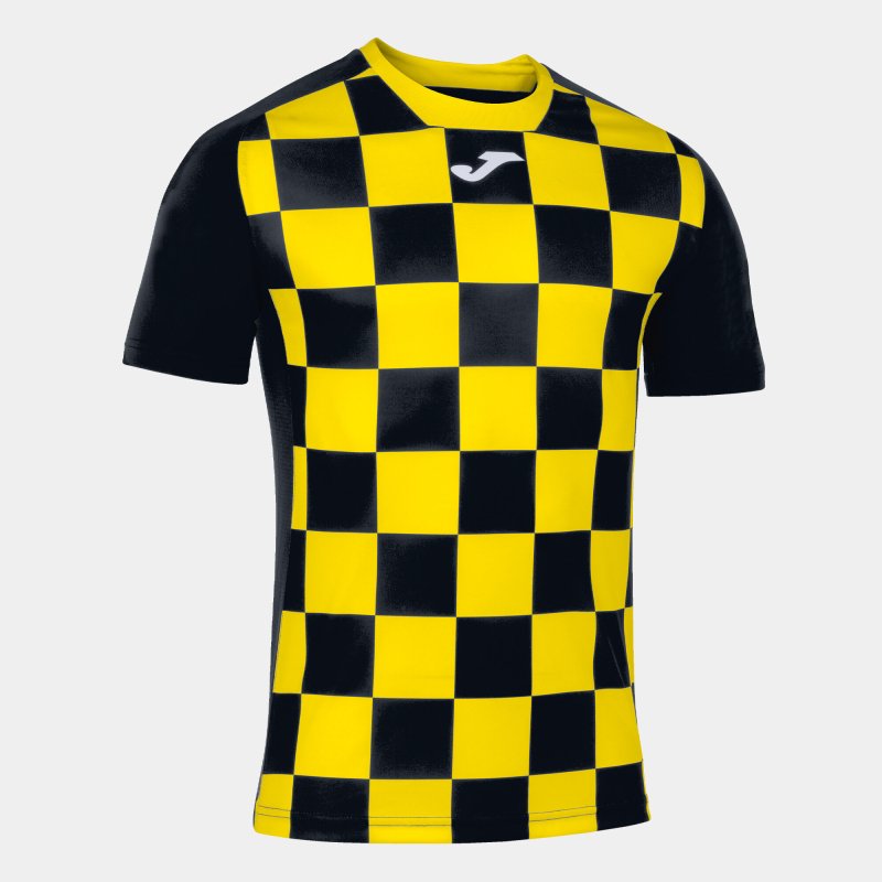 JOMA FLAG II T-SHIRT BLACK-YELLOW S/S