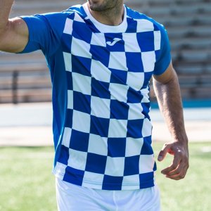 JOMA FLAG II T-SHIRT ROYAL-WHITE S/S