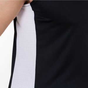 JOMA CANCHA III T-SHIRT WHITE-BLACK SLEEVELESS