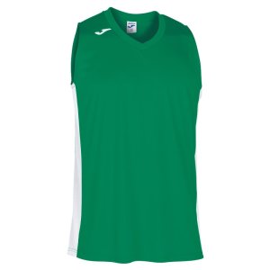 JOMA CANCHA III T-SHIRT GREEN-WHITE SLEEVELESS