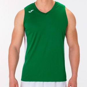 JOMA CANCHA III T-SHIRT GREEN-WHITE SLEEVELESS