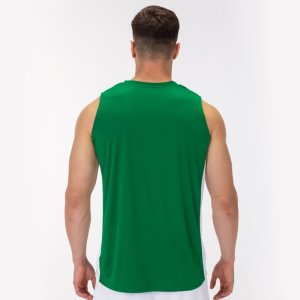 JOMA CANCHA III T-SHIRT GREEN-WHITE SLEEVELESS