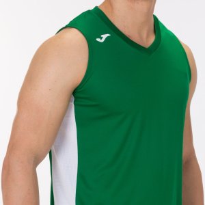 JOMA CANCHA III T-SHIRT GREEN-WHITE SLEEVELESS