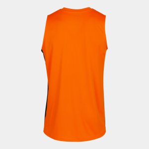 JOMA CANCHA III T-SHIRT ORANGE-BLACK SLEEVELESS