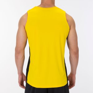 JOMA CANCHA III T-SHIRT YELLOW-BLACK SLEEVELESS