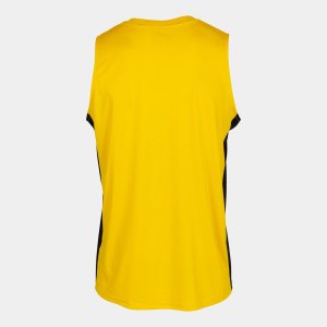 JOMA CANCHA III T-SHIRT YELLOW-BLACK SLEEVELESS