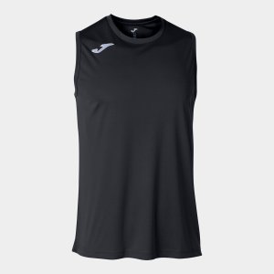 JOMA COMBI BASKET T-SHIRT BLACK SLEEVELESS