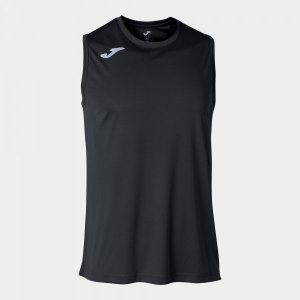 JOMA COMBI BASKET T-SHIRT BLACK SLEEVELESS