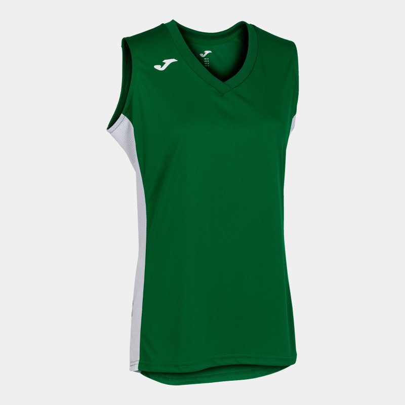JOMA CANCHA III T-SHIRT GREEN-WHITE SLEEVELESS