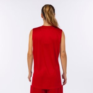 JOMA CANCHA III T-SHIRT RED-WHITE SLEEVELESS