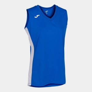 JOMA CANCHA III T-SHIRT ROYAL-WHITE SLEEVELESS