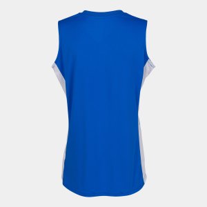 JOMA CANCHA III T-SHIRT ROYAL-WHITE SLEEVELESS