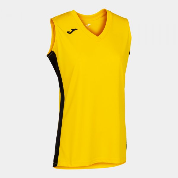 JOMA CANCHA III T-SHIRT YELLOW-BLACK SLEEVELESS