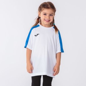 JOMA ACADEMY T-SHIRT WHITE-ROYAL S/S