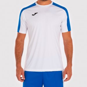 JOMA ACADEMY T-SHIRT WHITE-ROYAL S/S
