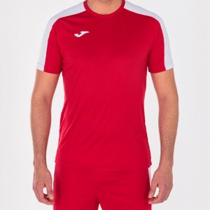 JOMA ACADEMY T-SHIRT RED-WHITE S/S