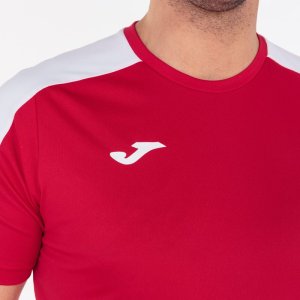 JOMA ACADEMY T-SHIRT RED-WHITE S/S