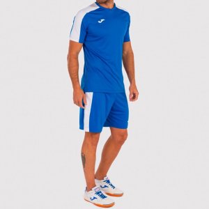 JOMA ACADEMY T-SHIRT ROYAL-WHITE S/S